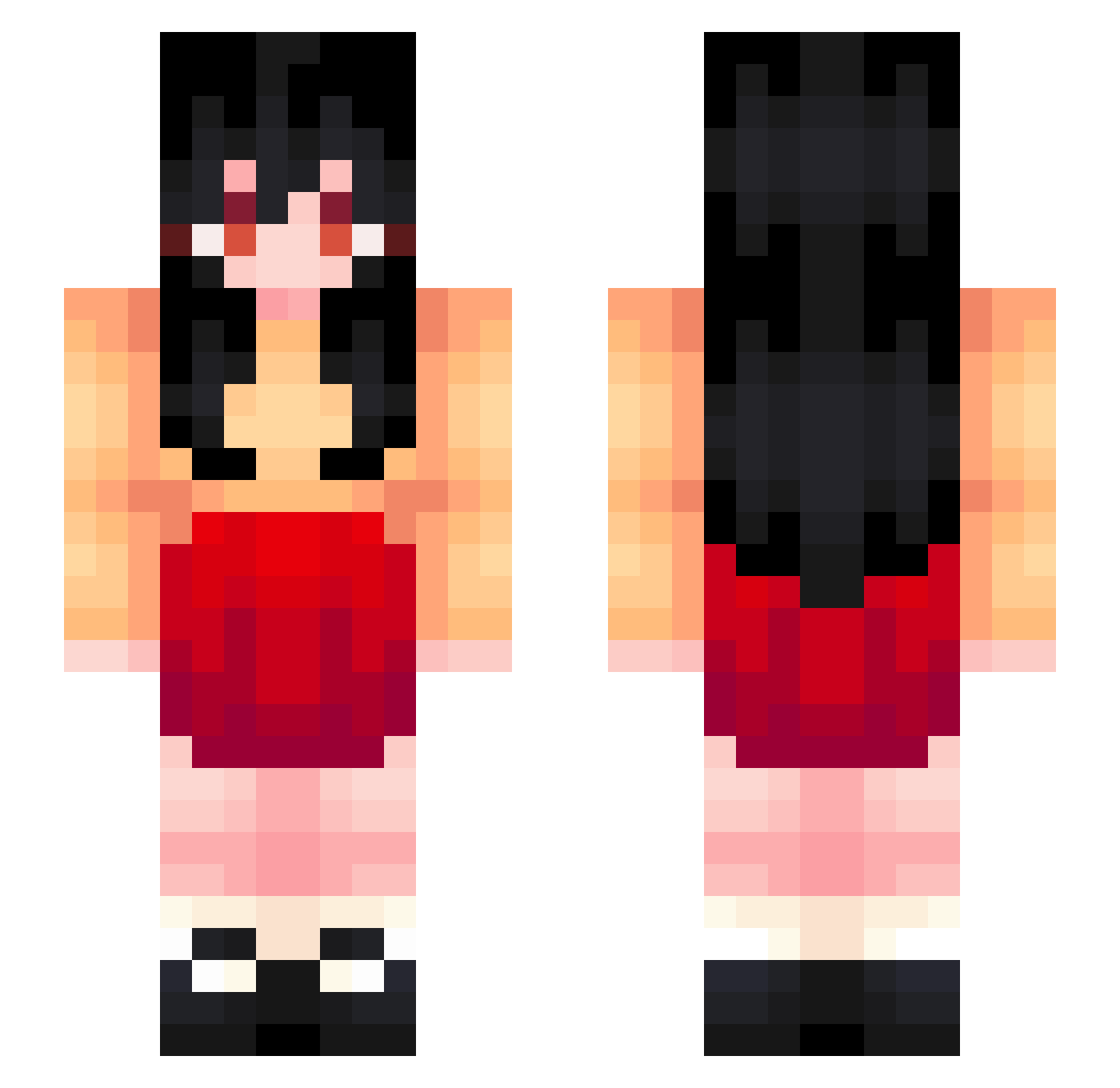 WiktorPirat Minecraft skin, front and back view