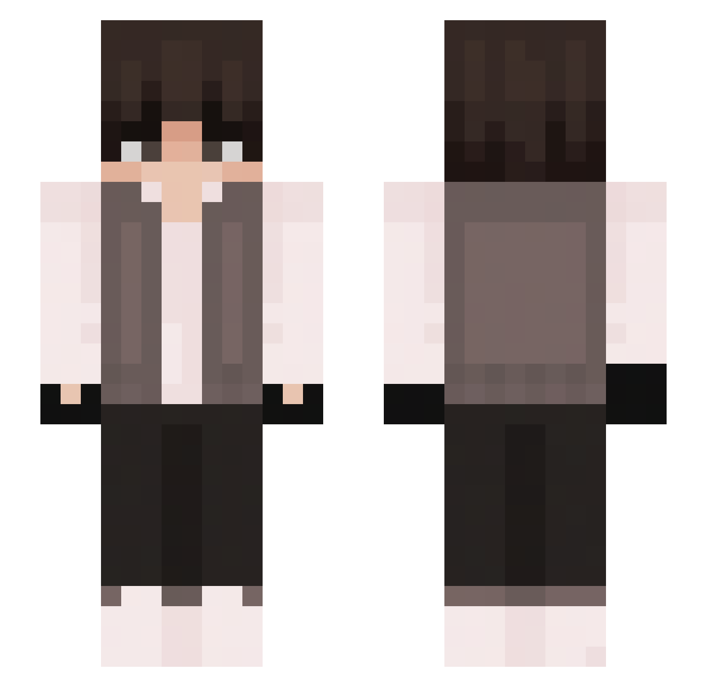 Xcl2D_V2 Minecraft skin, front and back view