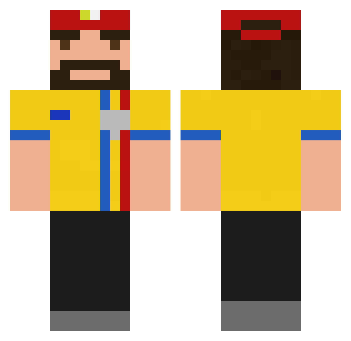 Mazxxxx13 Minecraft skin, front and back view