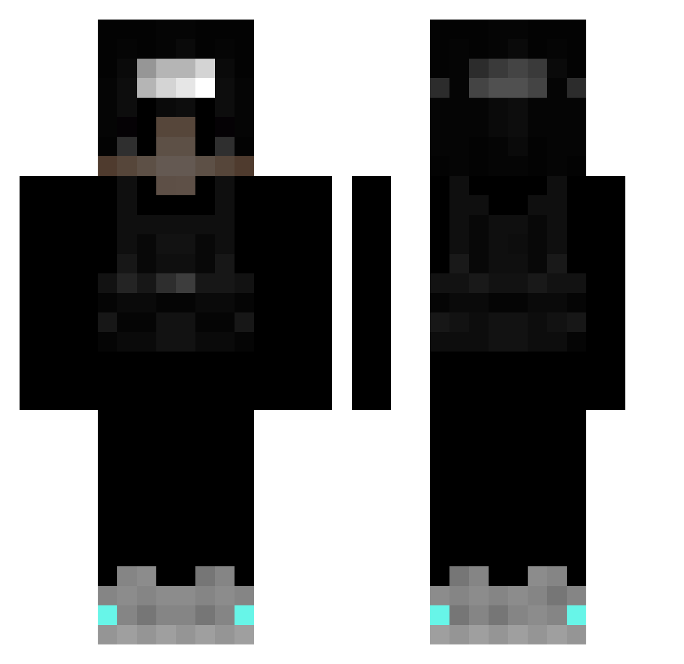 Snny Minecraft skin, front and back view