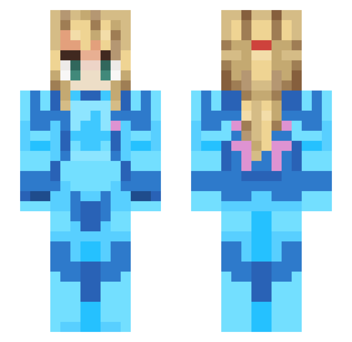 Penumbra6886 Minecraft skin, front and back view