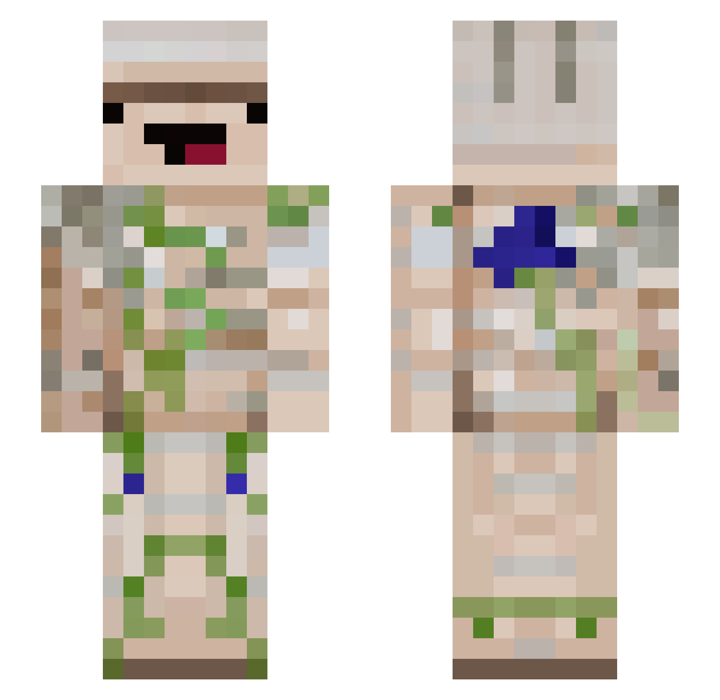 CommonDiyar Minecraft skin, front and back view