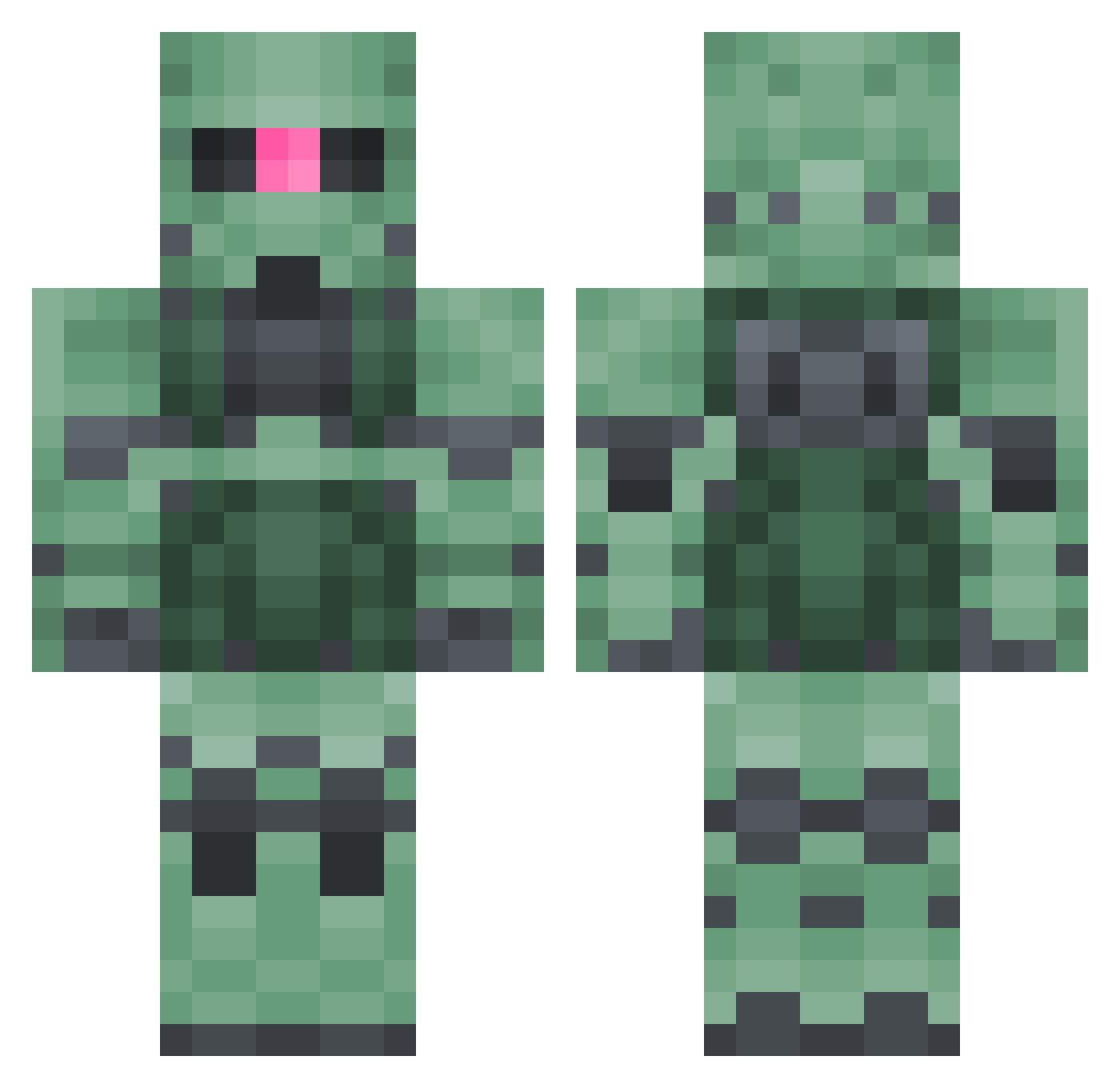 littleboiartist Minecraft skin, front and back view
