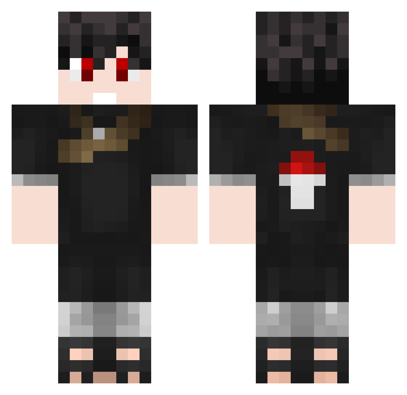 sefryz Minecraft skin, front and back view