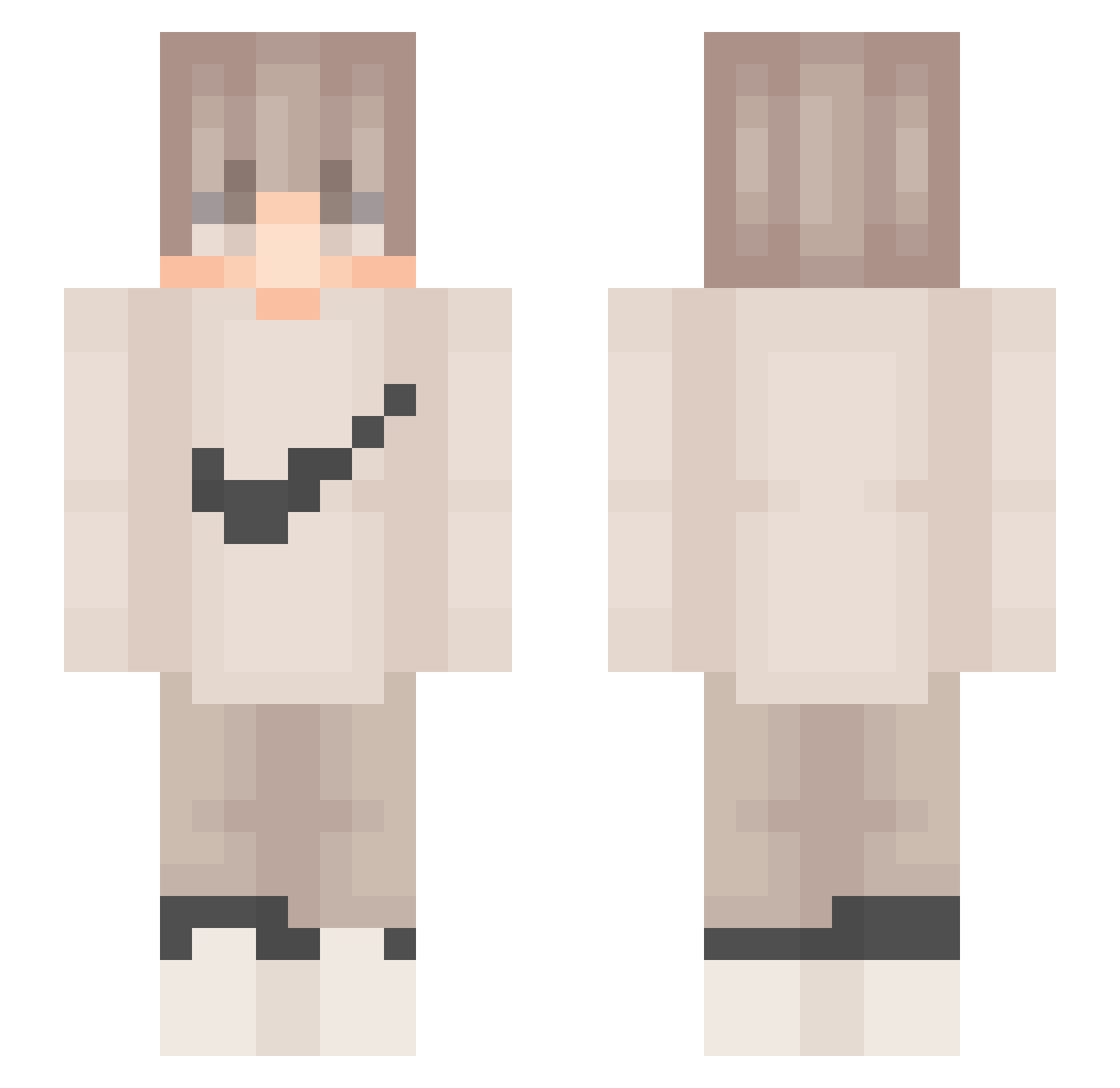 CherryissaBerry Minecraft skin, front and back view