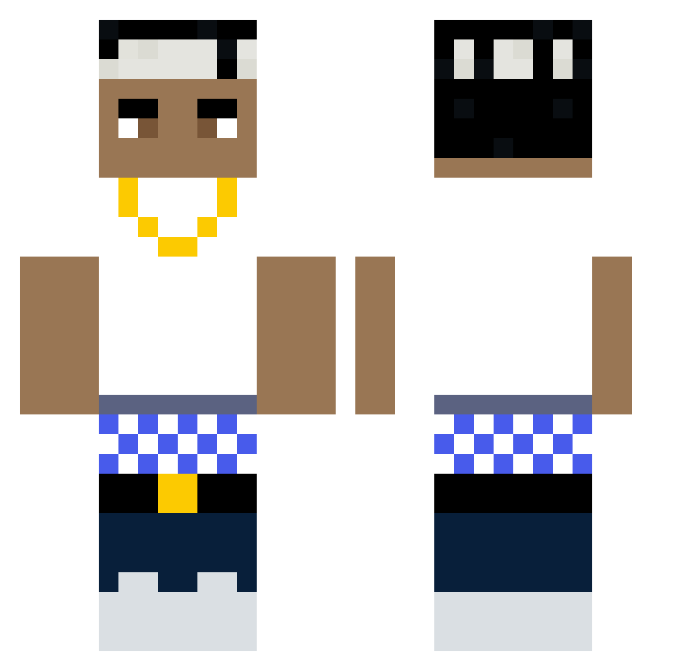 Sallingtfu Minecraft skin, front and back view