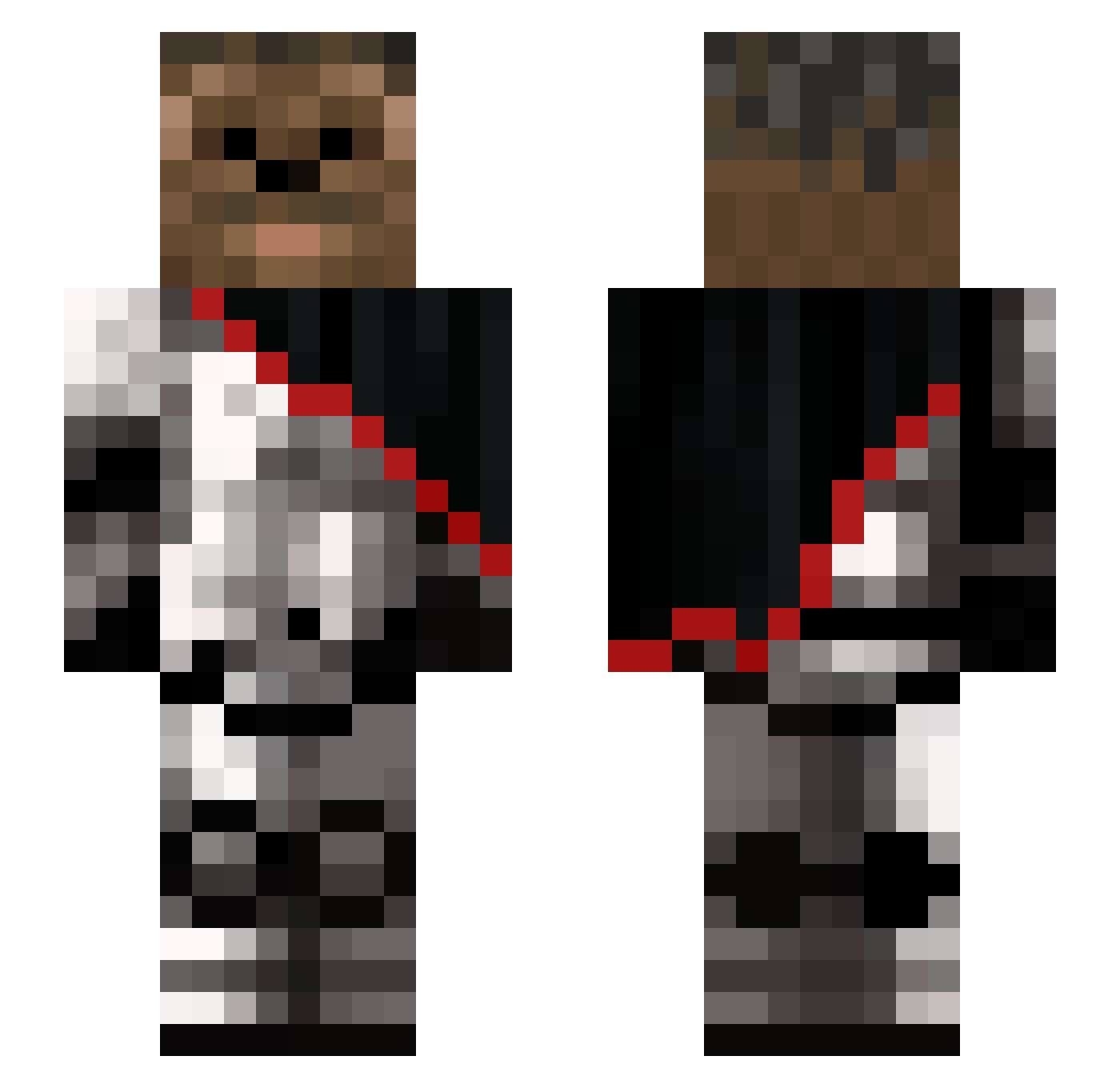GodsIntelligence Minecraft skin, front and back view