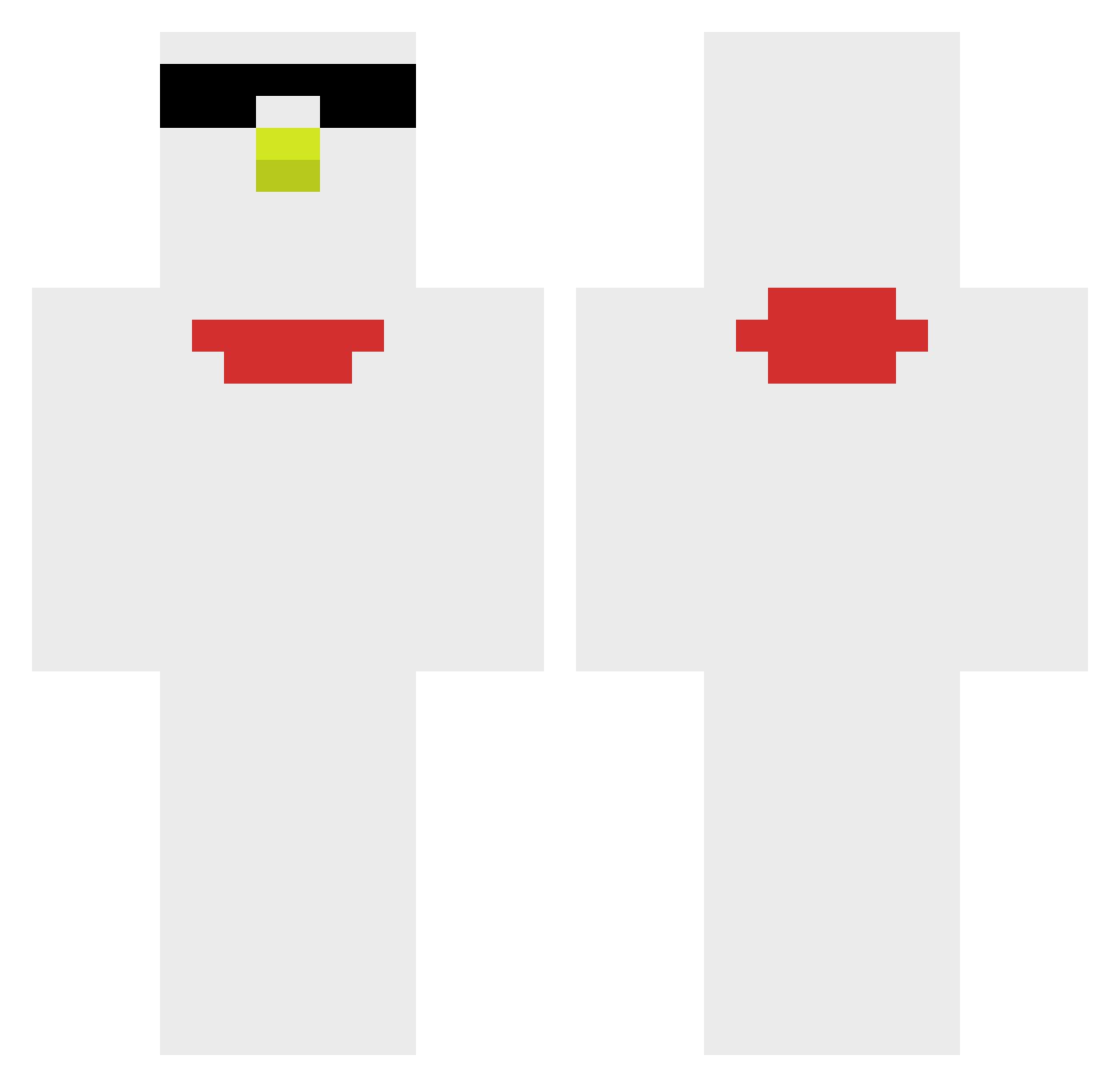 YUJANG Minecraft skin, front and back view