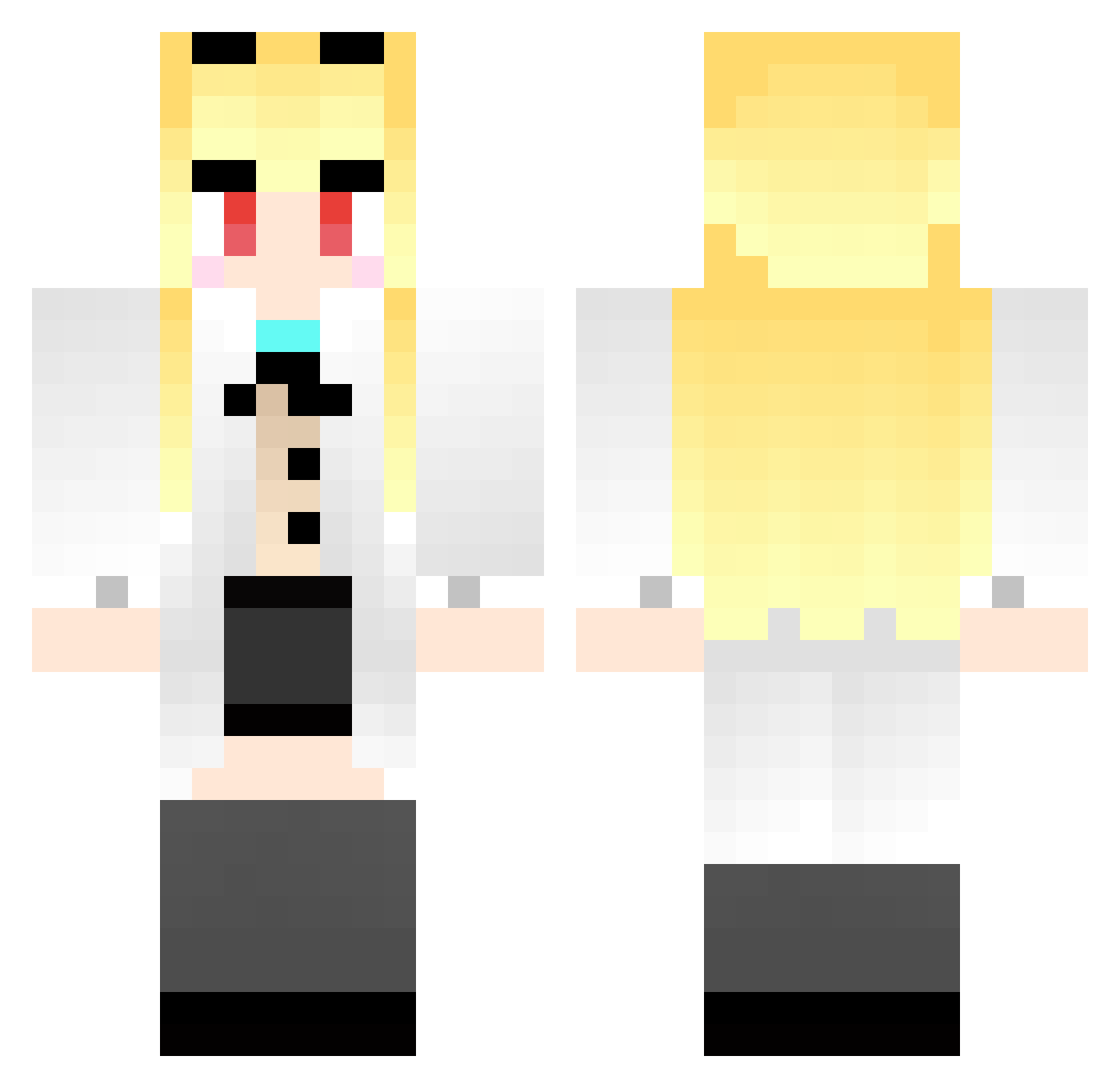 Pann1018 Minecraft skin, front and back view