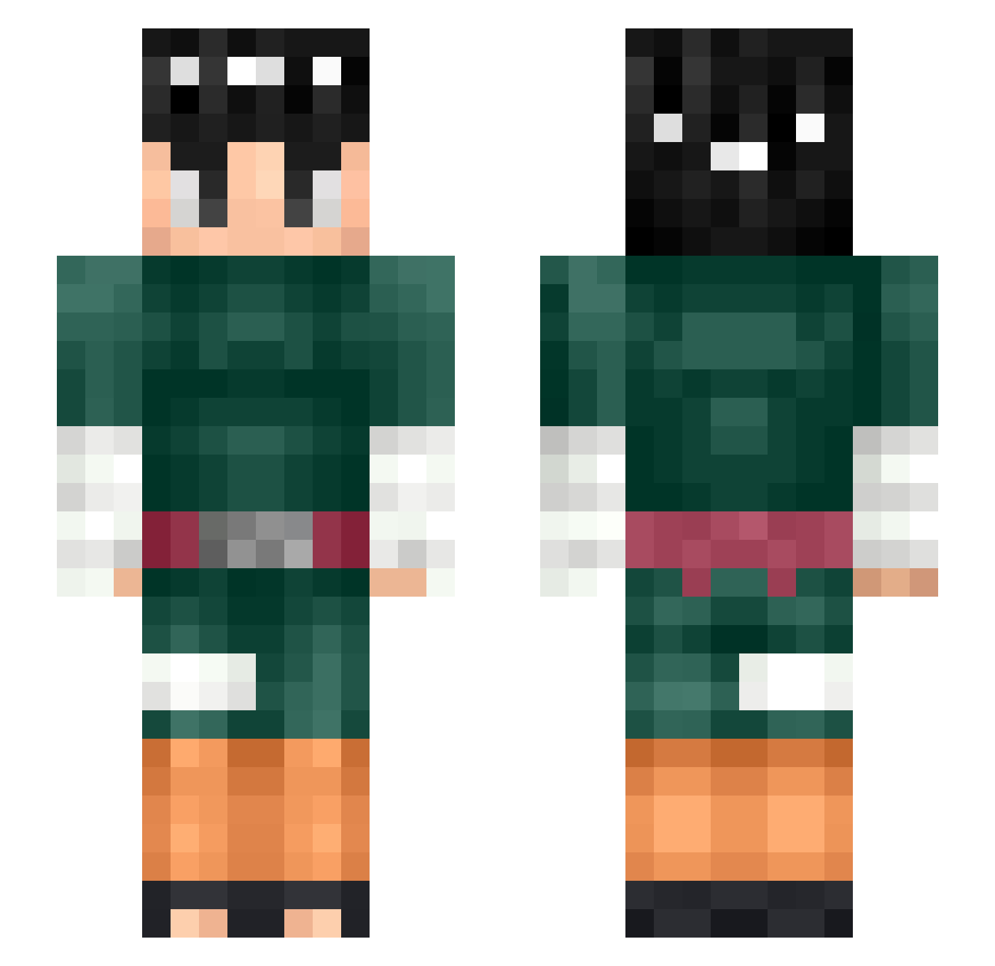 bonkboy1738 Minecraft skin, front and back view