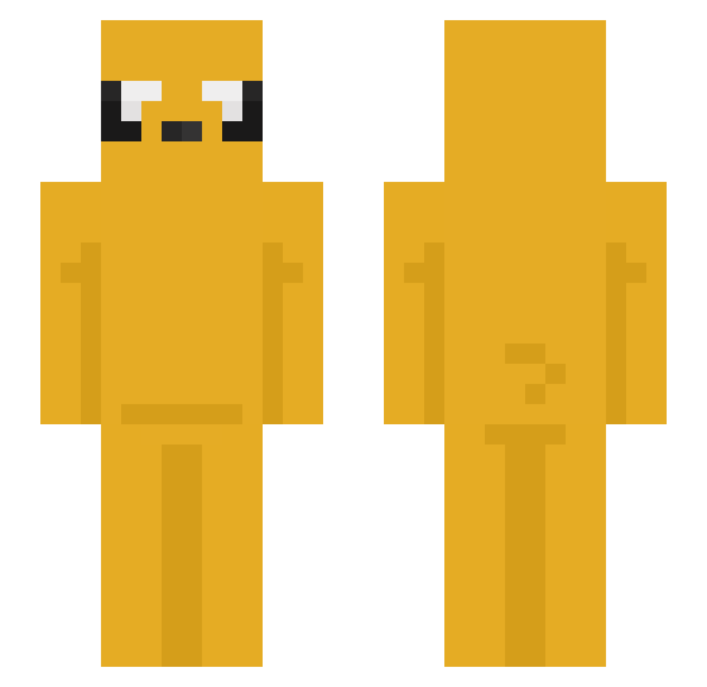 PHUUJUBJIB Minecraft skin, front and back view