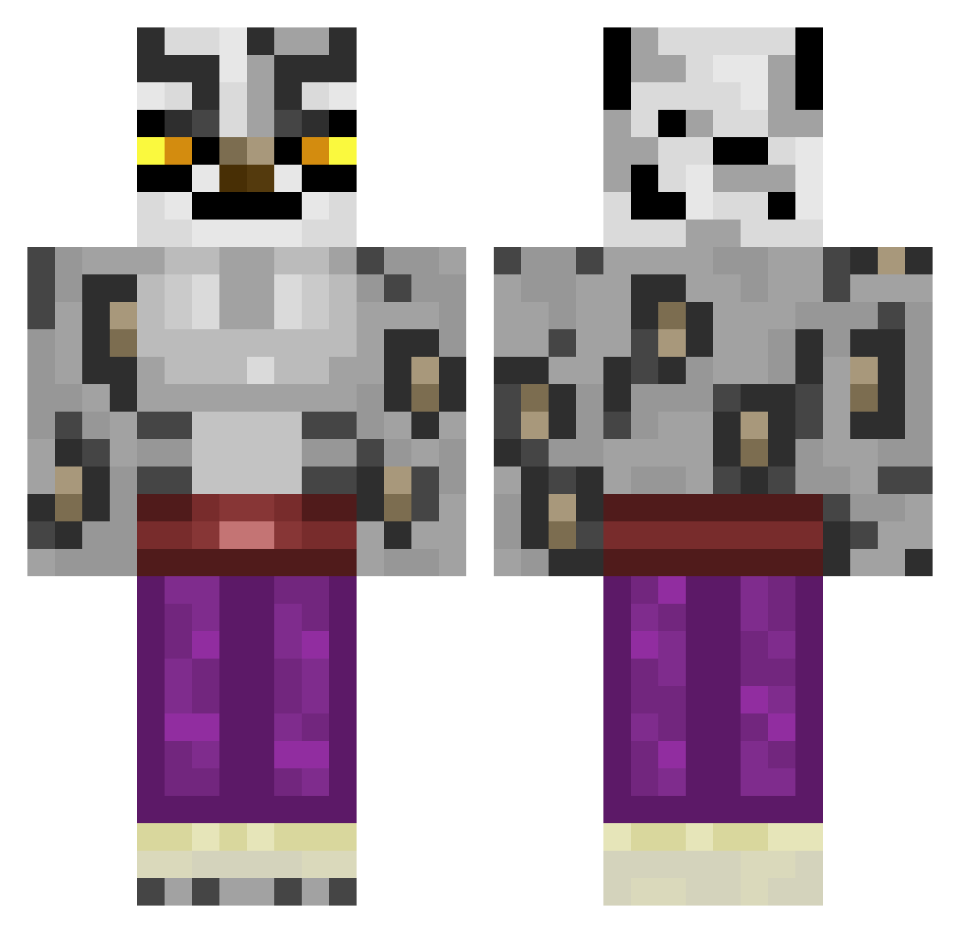 DavidonM Minecraft skin, front and back view