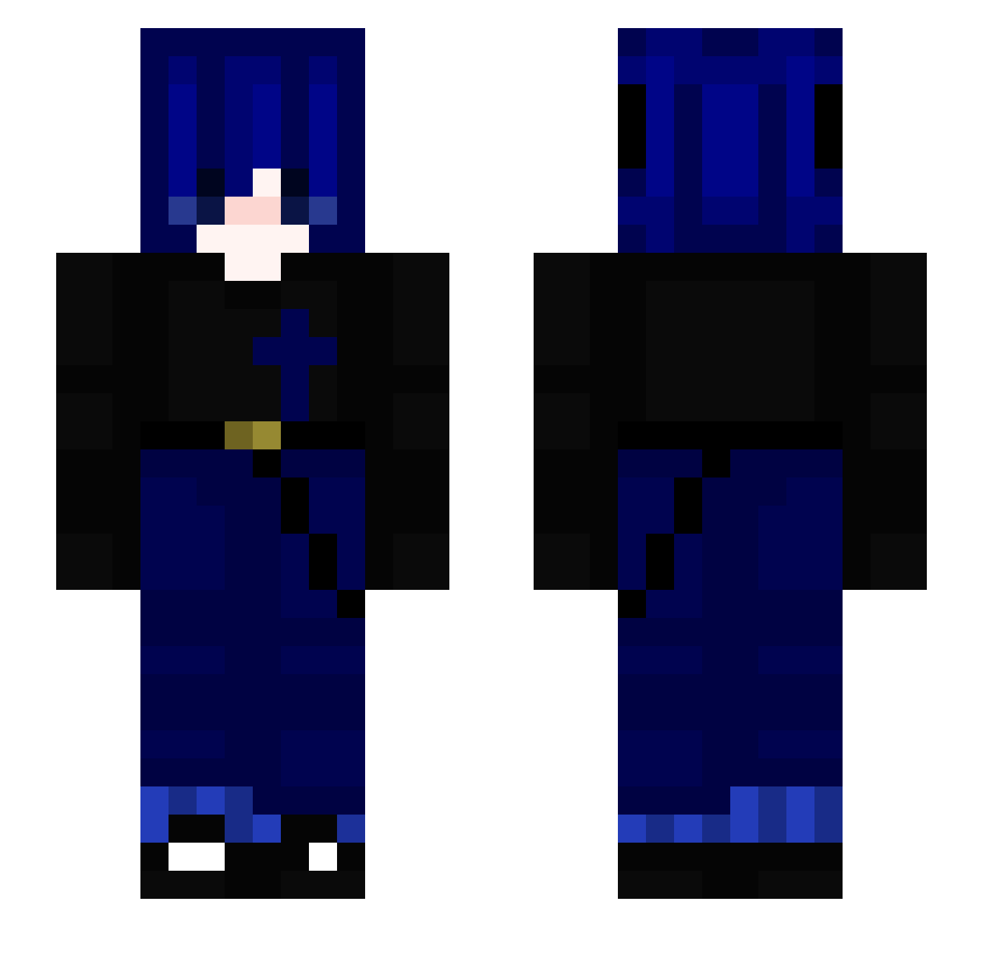 Casmella Minecraft skin, front and back view