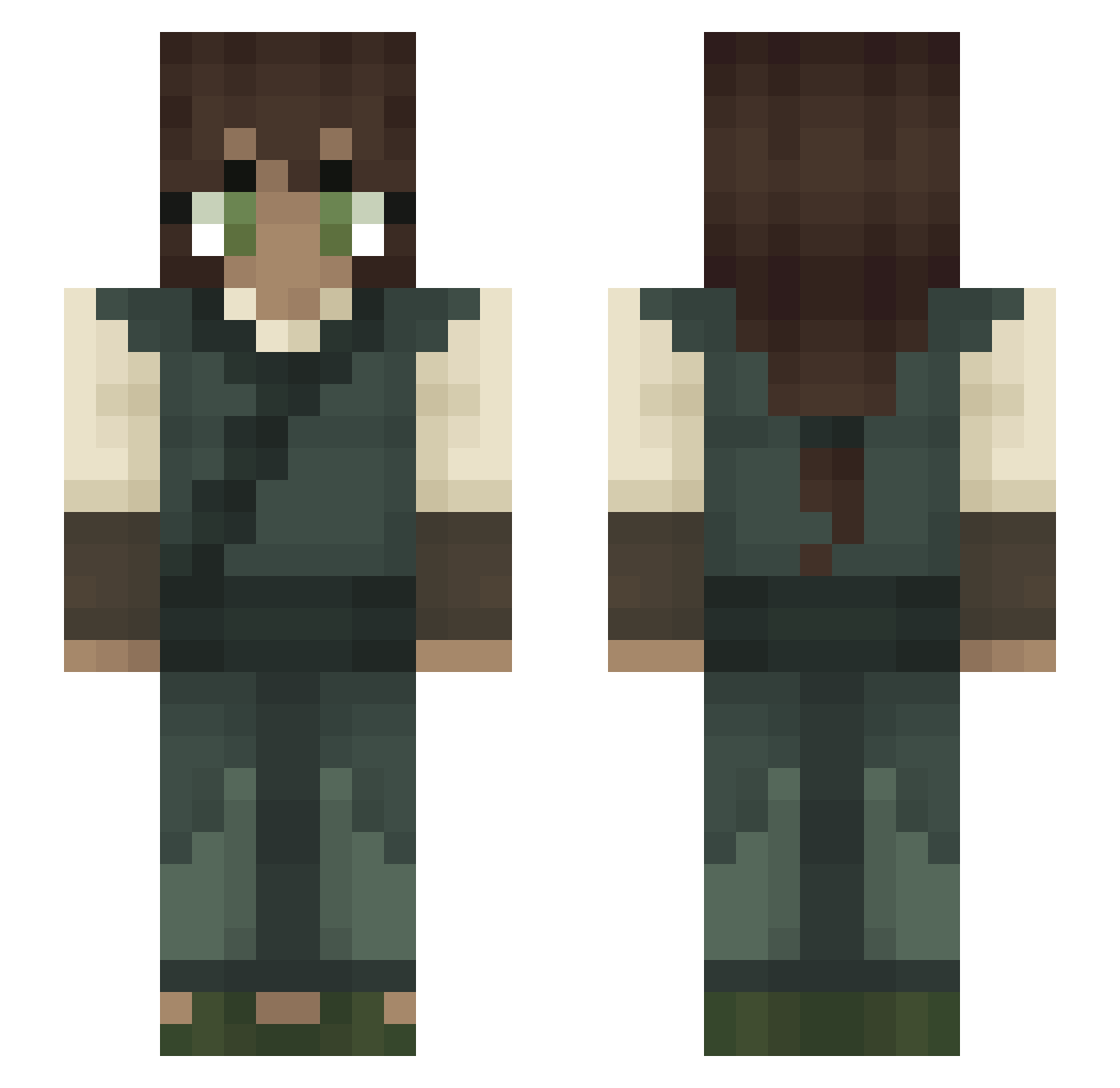 i_eat_rock Minecraft skin, front and back view