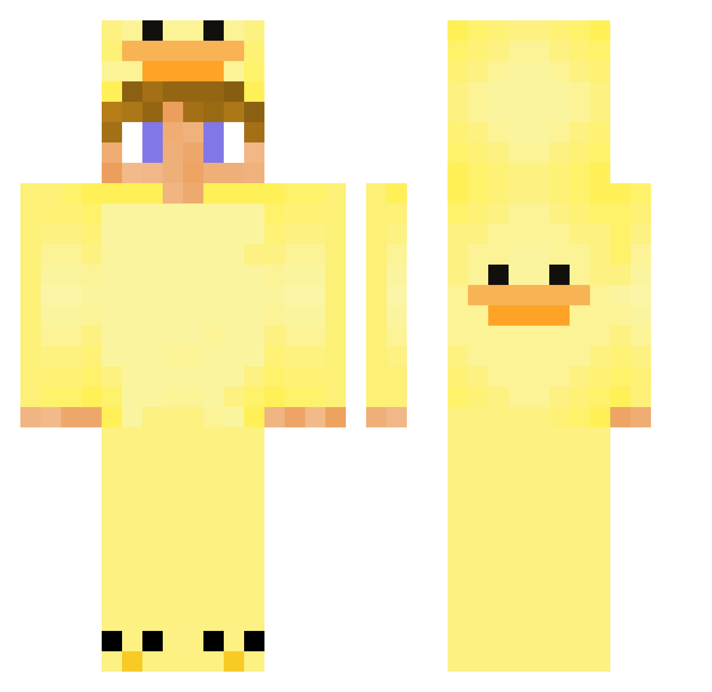 TAMEROO Minecraft skin, front and back view