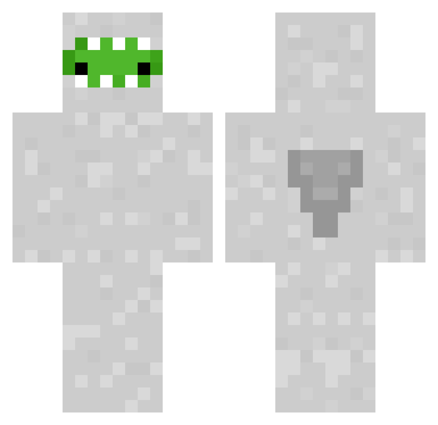 Porcupines Minecraft skin, front and back view