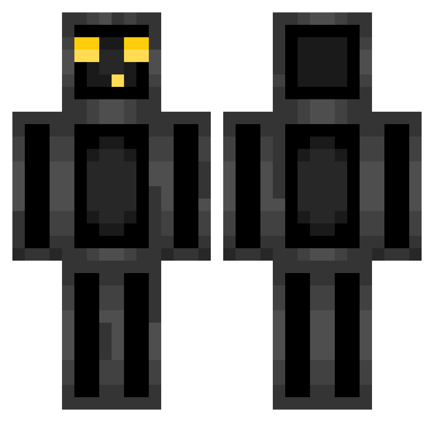 braiinn Minecraft skin, front and back view