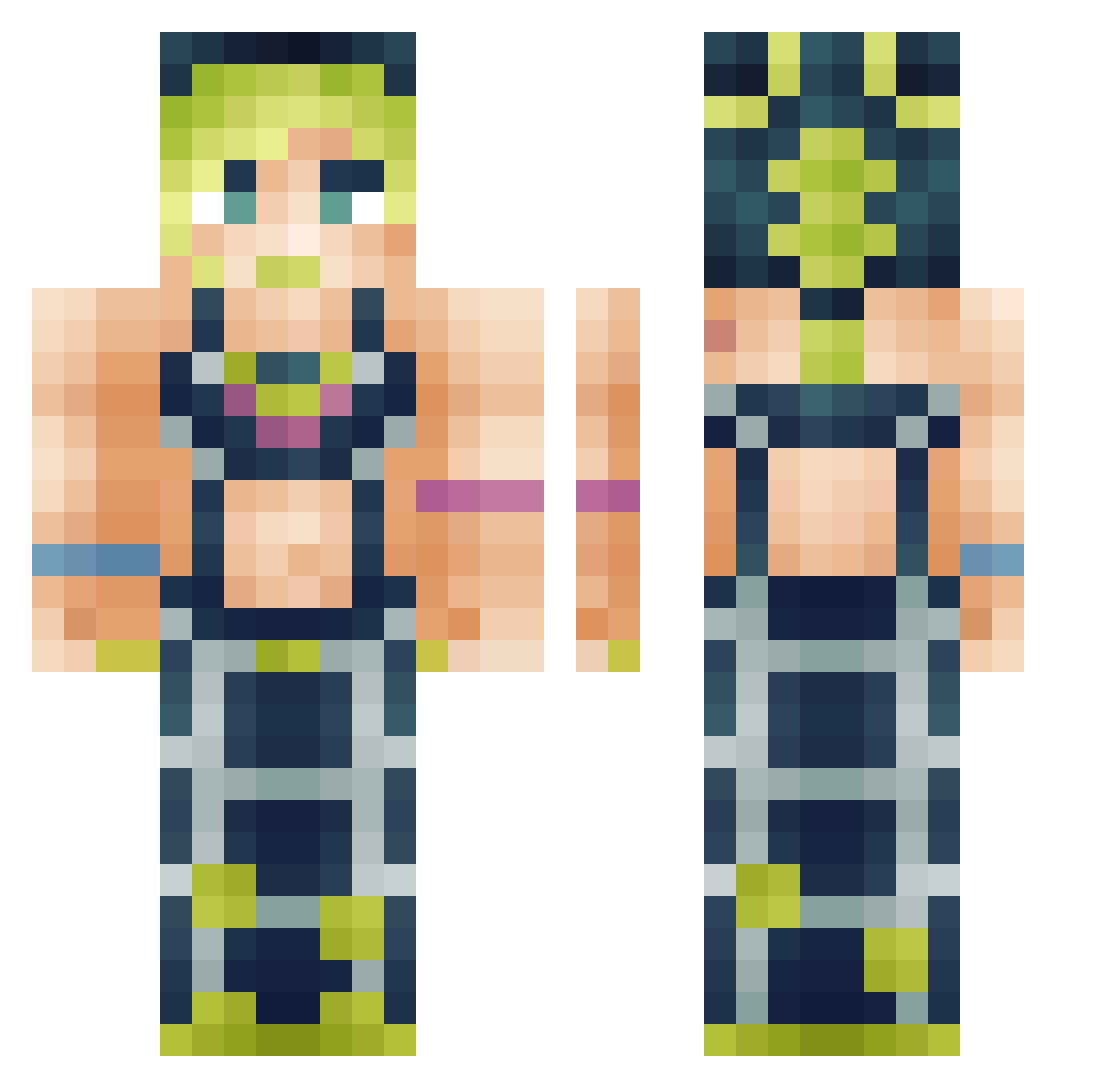 paulineBll Minecraft skin, front and back view