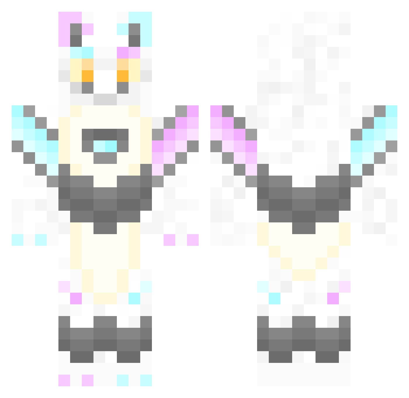 Shiz_za Minecraft skin, front and back view