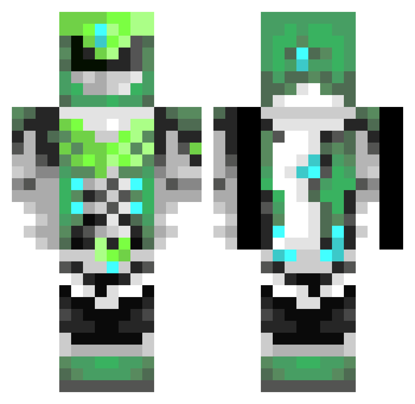 Kylorip Minecraft skin, front and back view