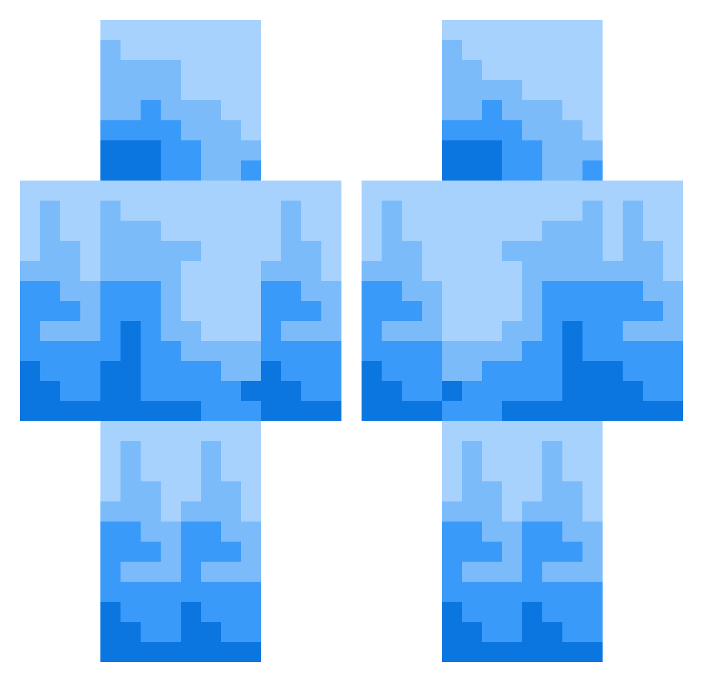 Bean_as Minecraft skin, front and back view