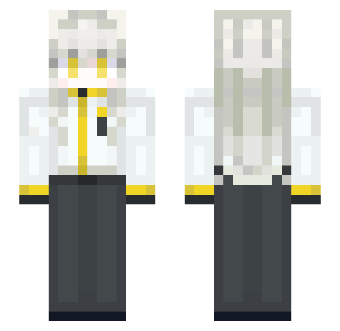 inuchaso Minecraft skin, front and back view
