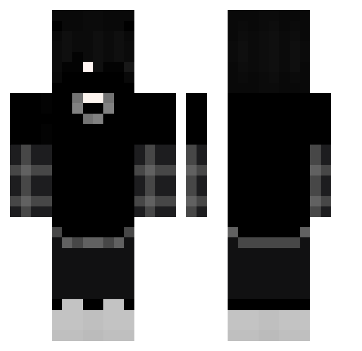 Sloow013 Minecraft skin, front and back view