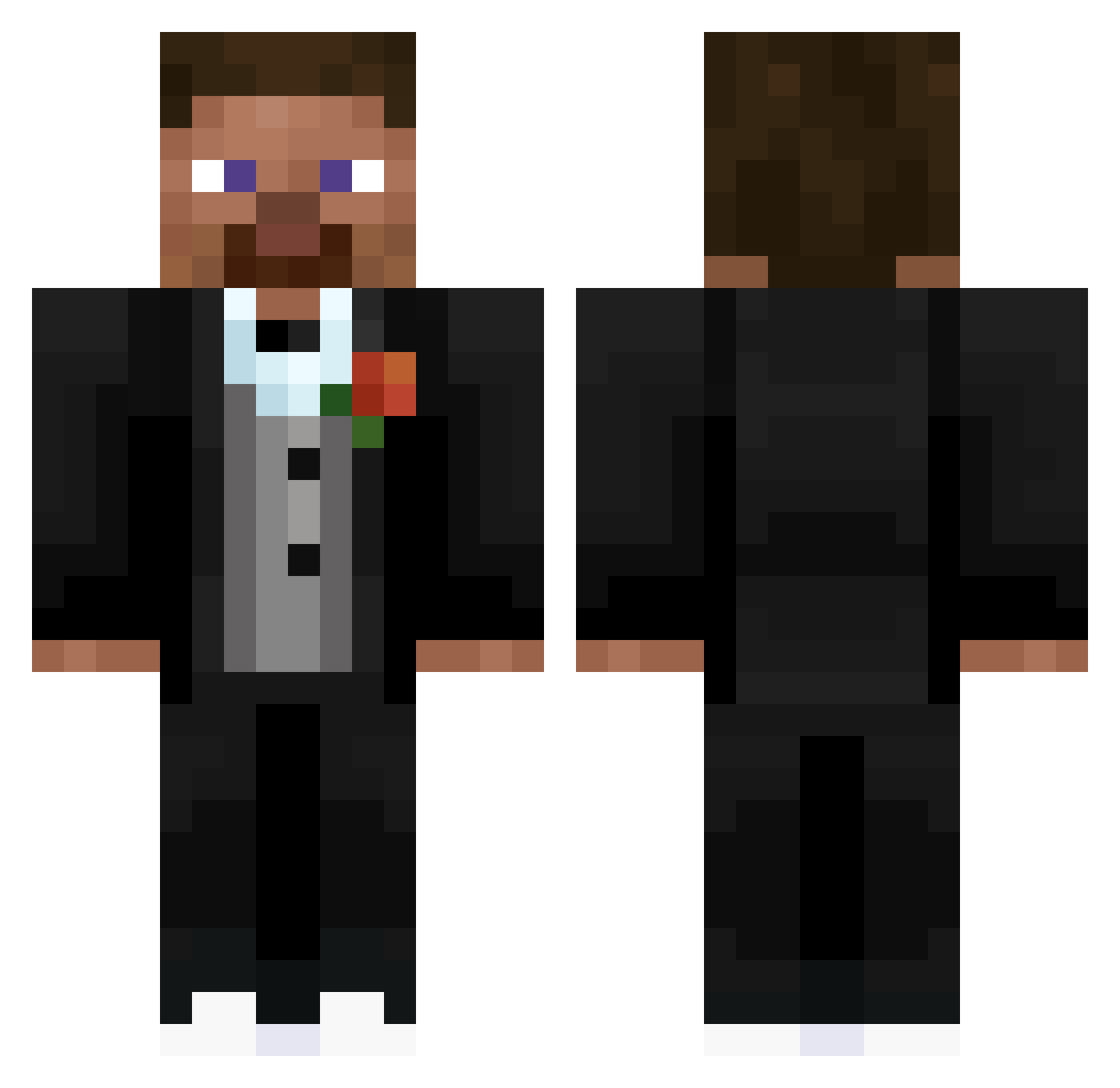 JPlayer4044 Minecraft skin, front and back view