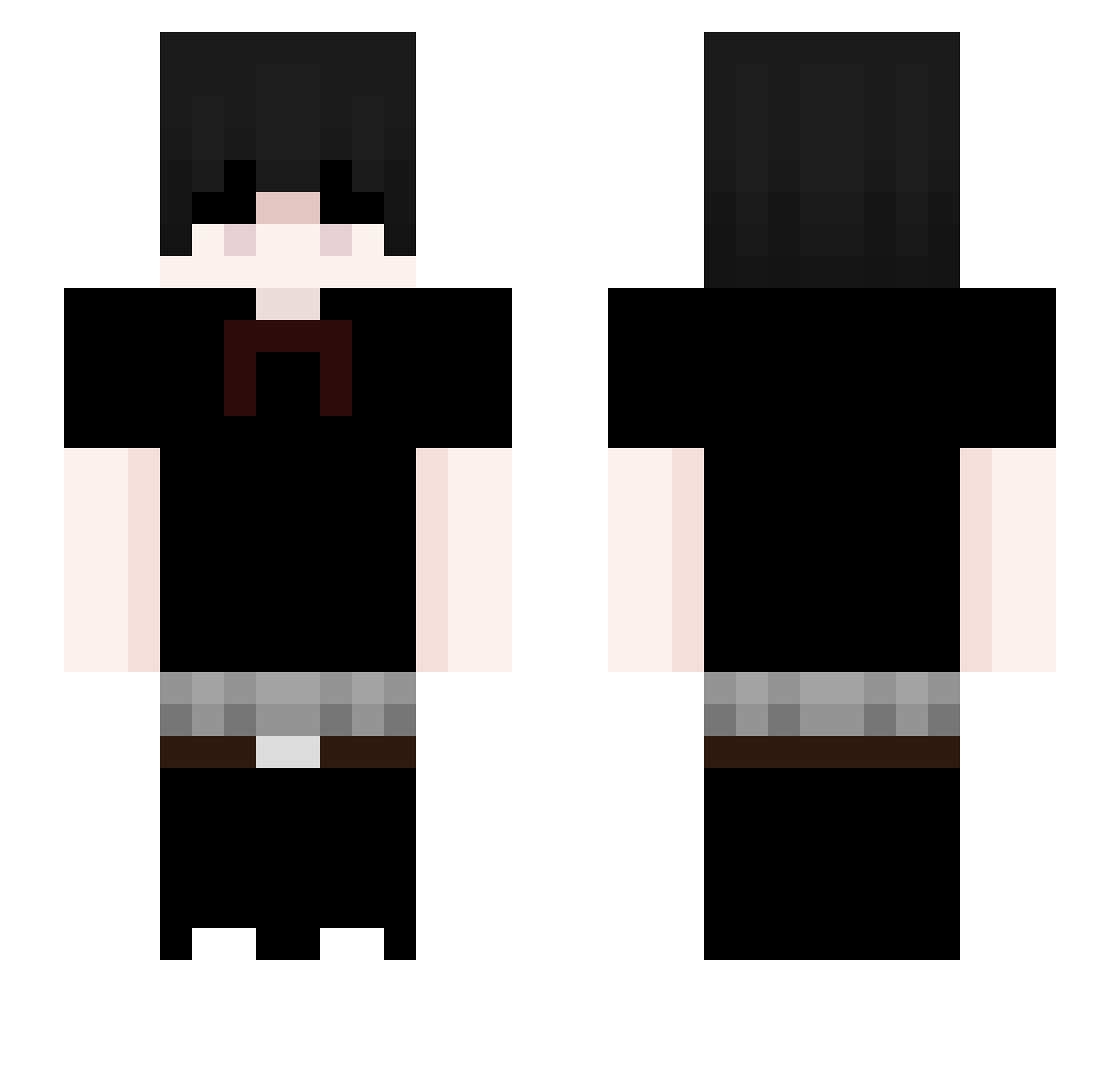 tmxiz Minecraft skin, front and back view