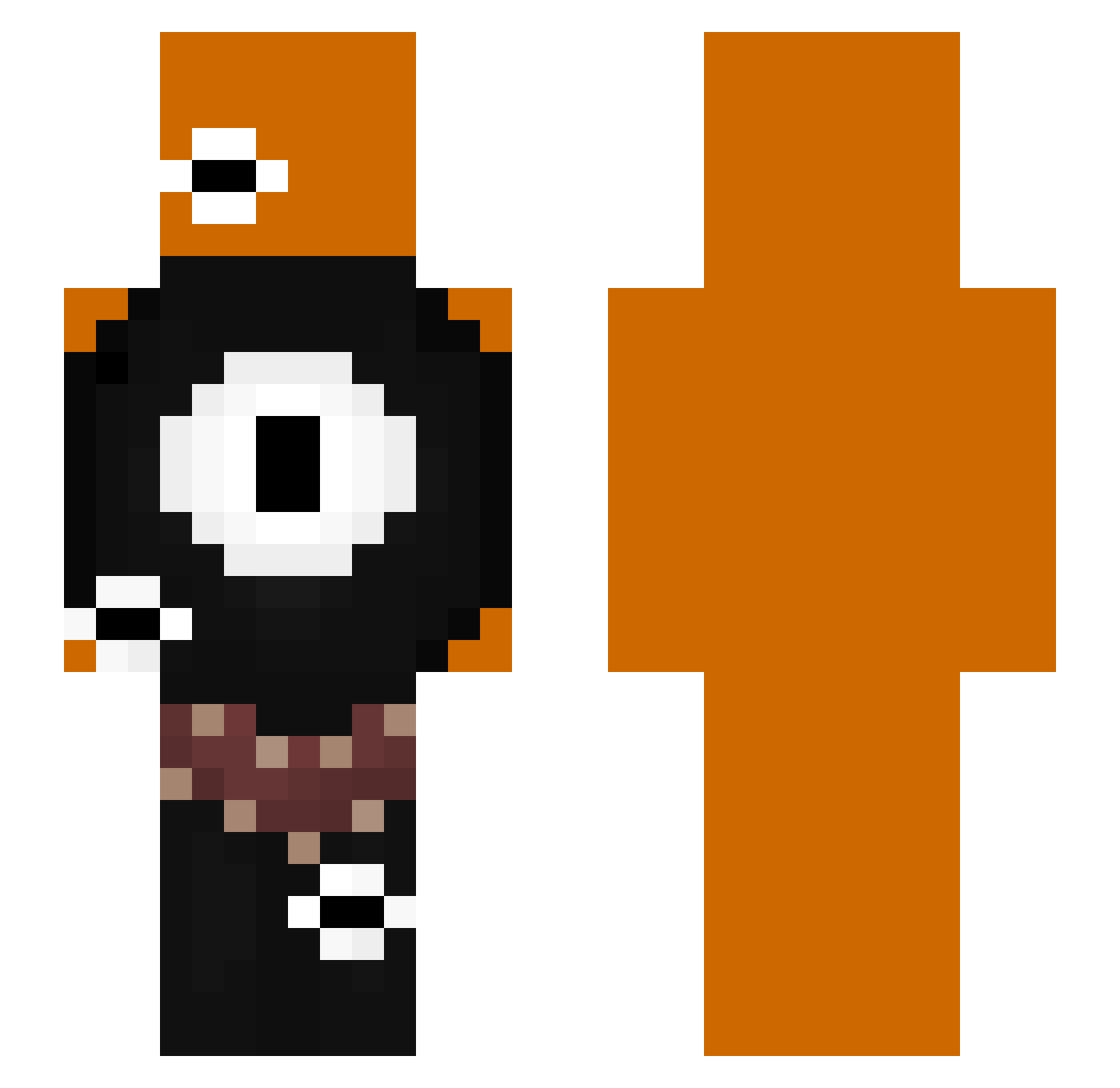 Invaderam Minecraft skin, front and back view