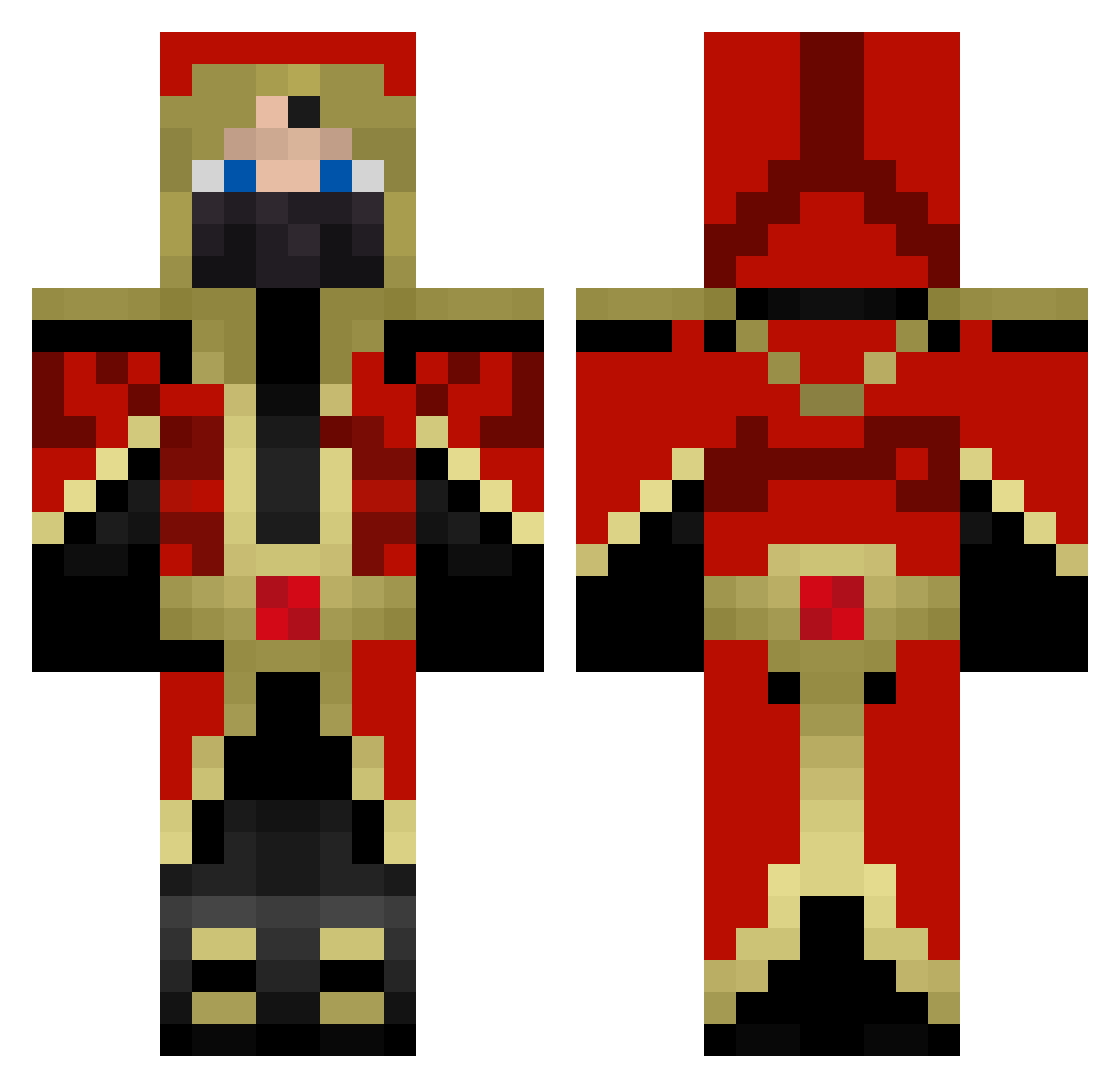 me_1 Minecraft skin, front and back view