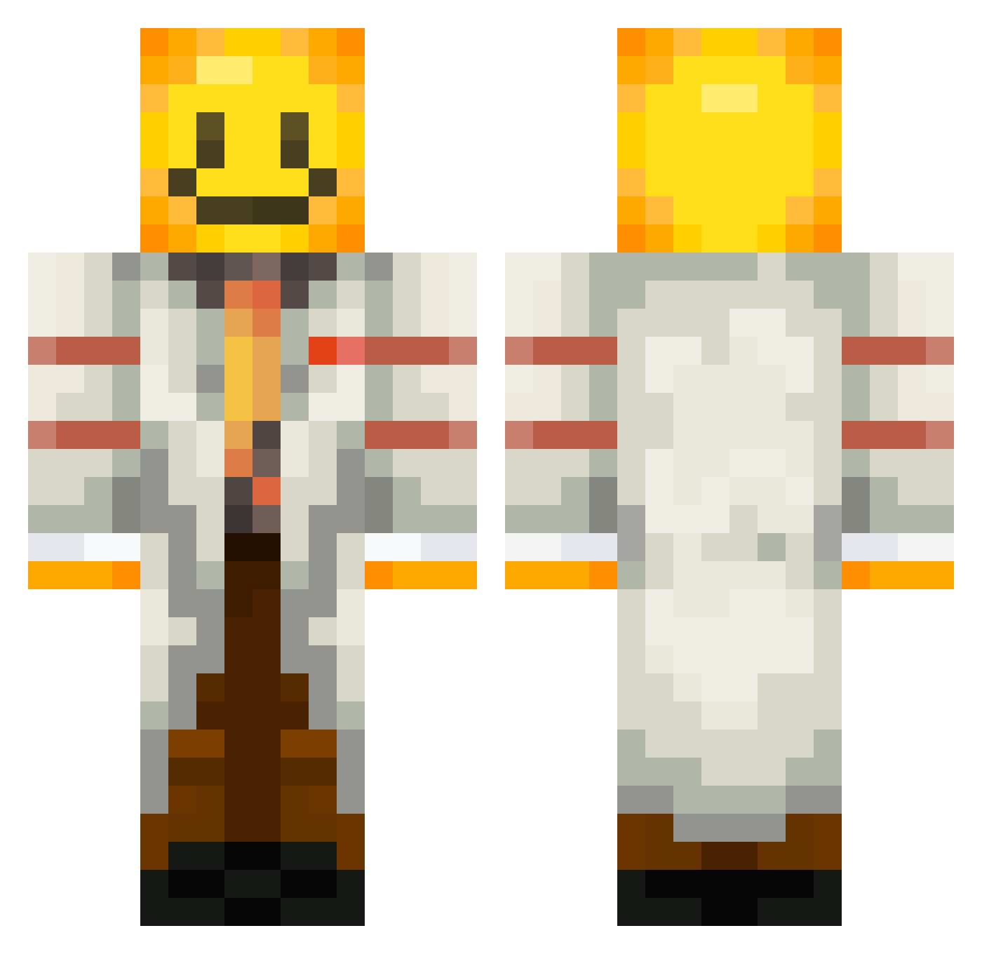 __Verity__ Minecraft skin, front and back view