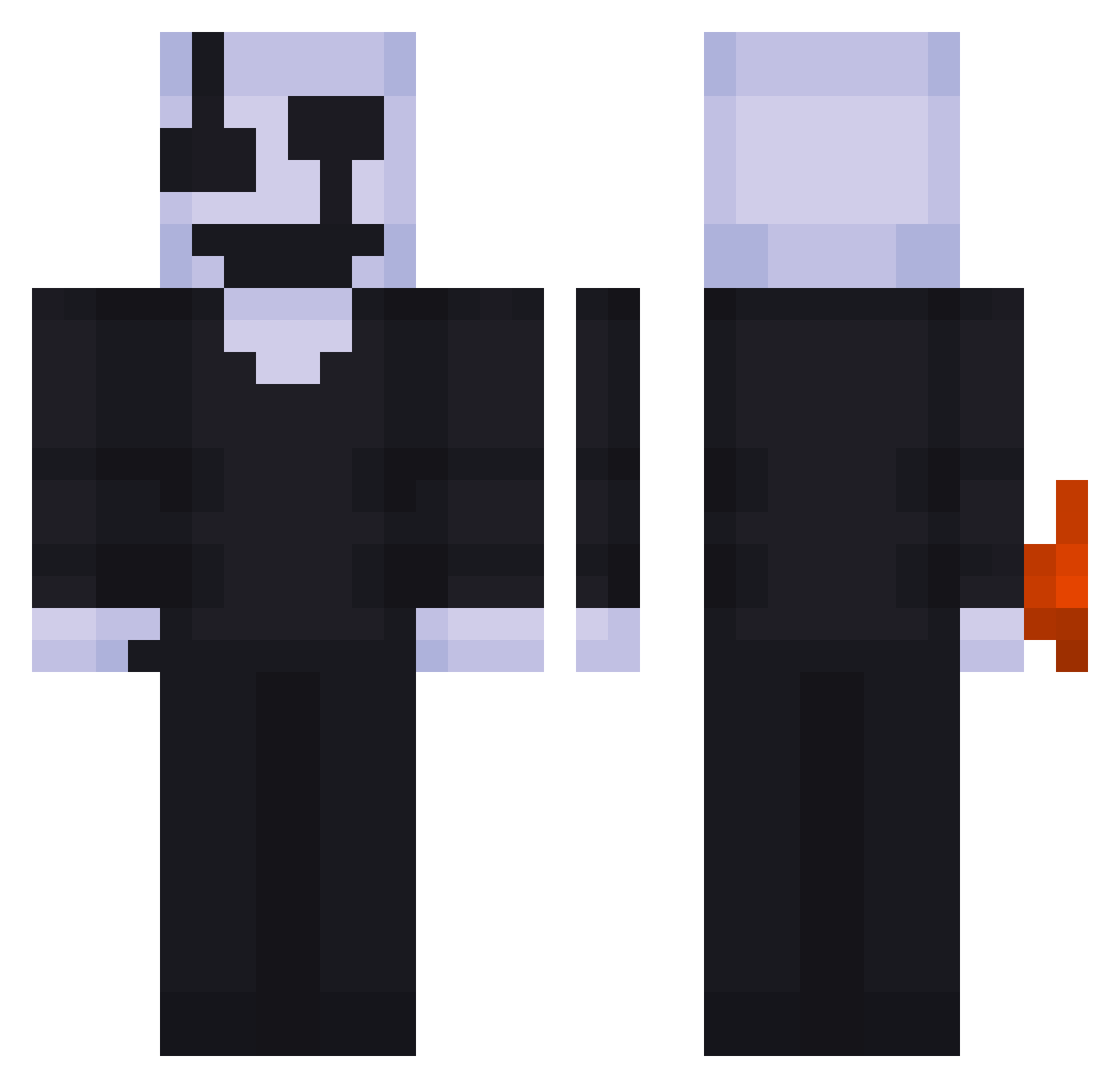 7tyrese Minecraft skin, front and back view