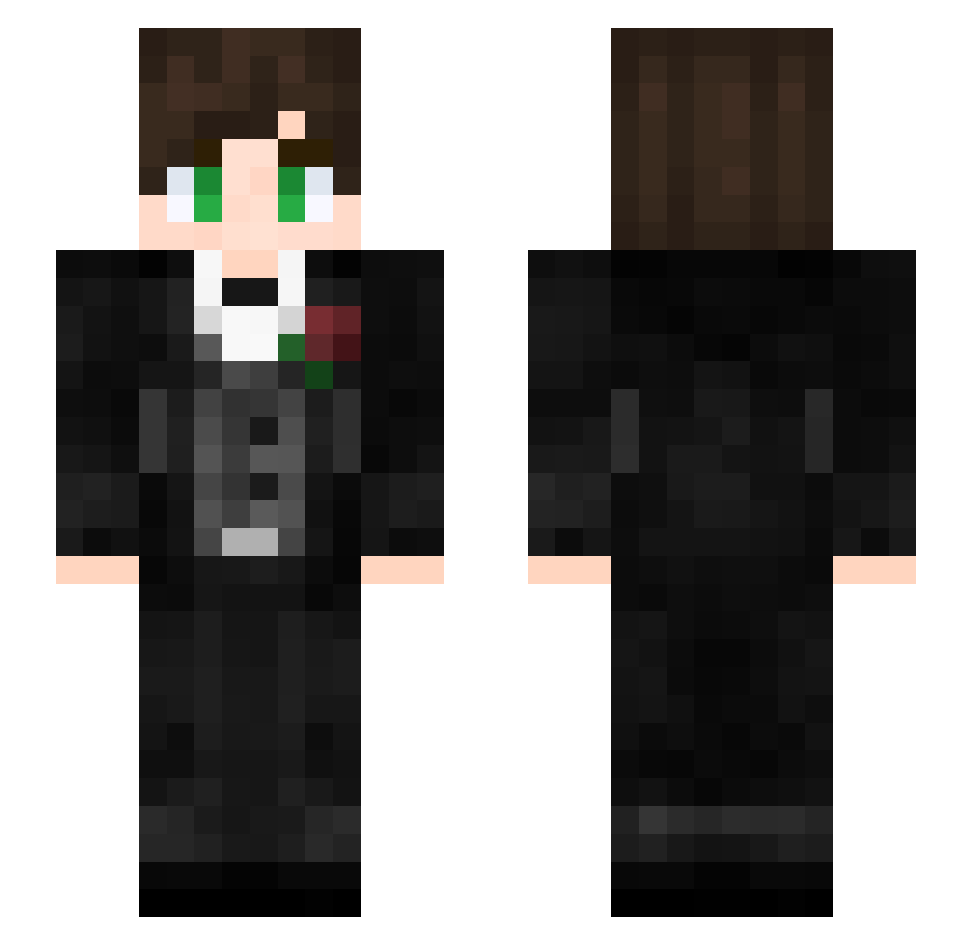 currenthqme Minecraft skin, front and back view