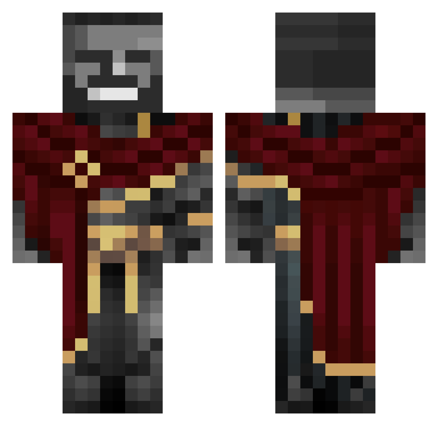 Vainoun Minecraft skin, front and back view
