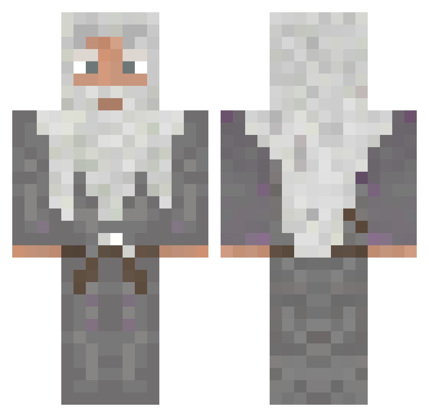 Fmjdc Minecraft skin, front and back view