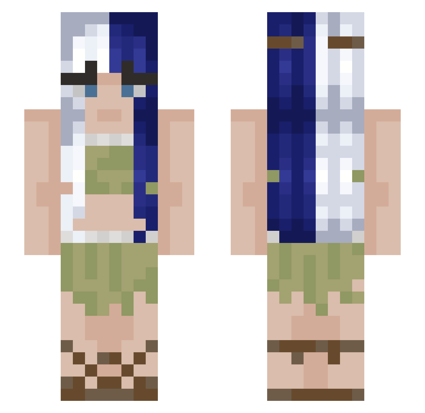 MommaBearYC1 Minecraft skin, front and back view