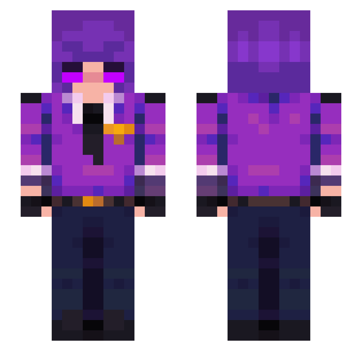 Insertt_ Minecraft skin, front and back view