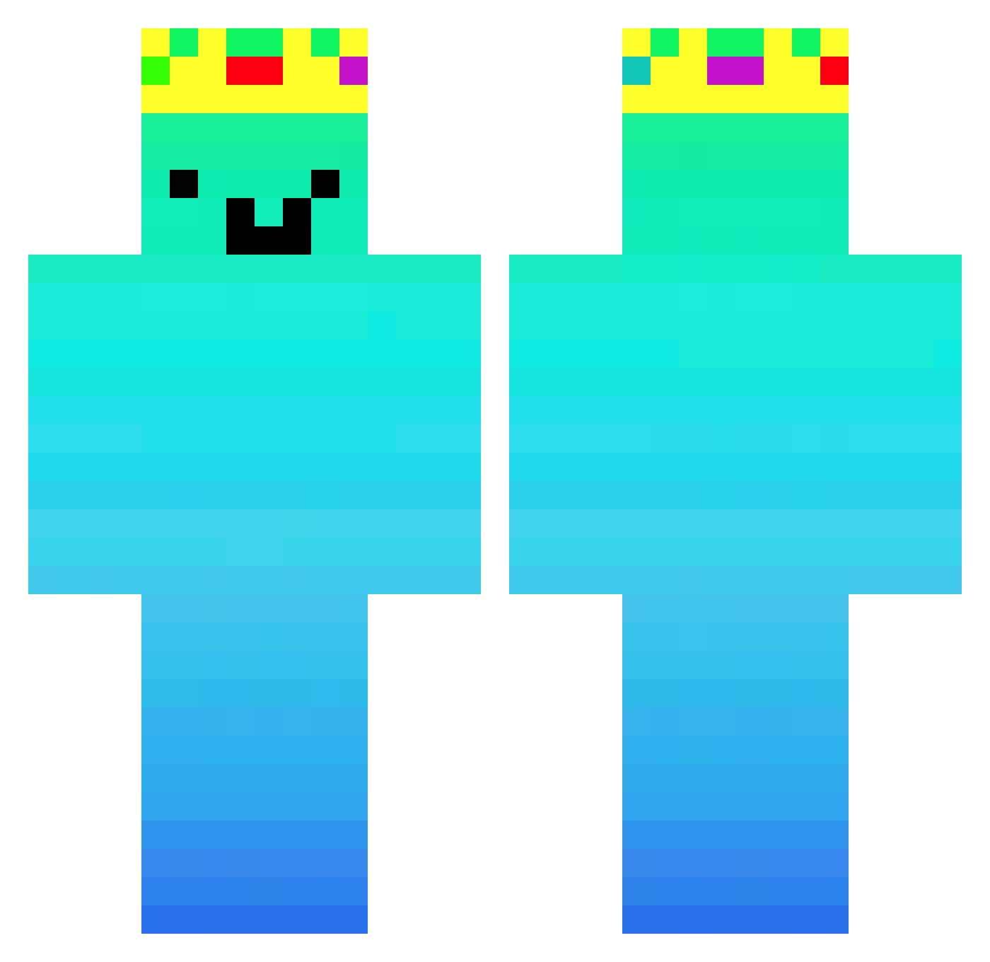 DraonBoy Minecraft skin, front and back view
