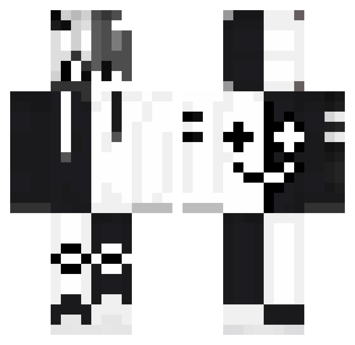 Neezy17 Minecraft skin, front and back view