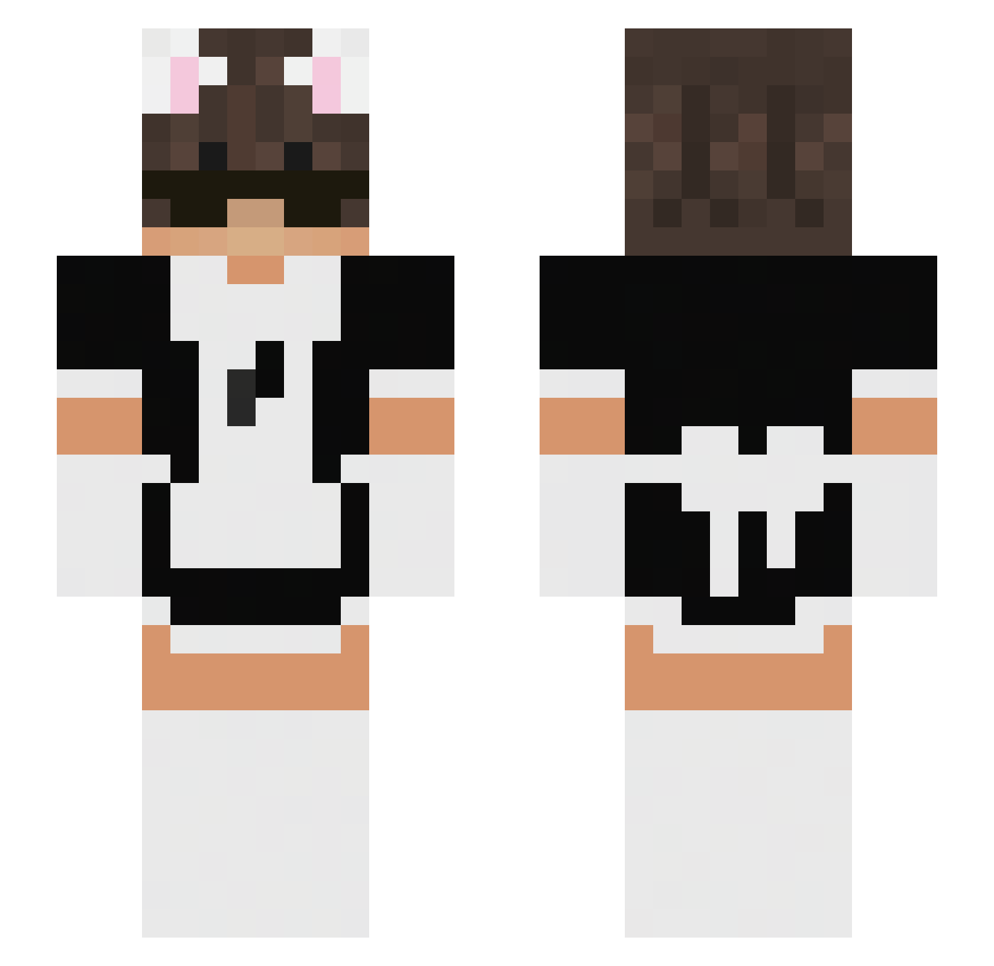 SMdoesnExist Minecraft skin, front and back view