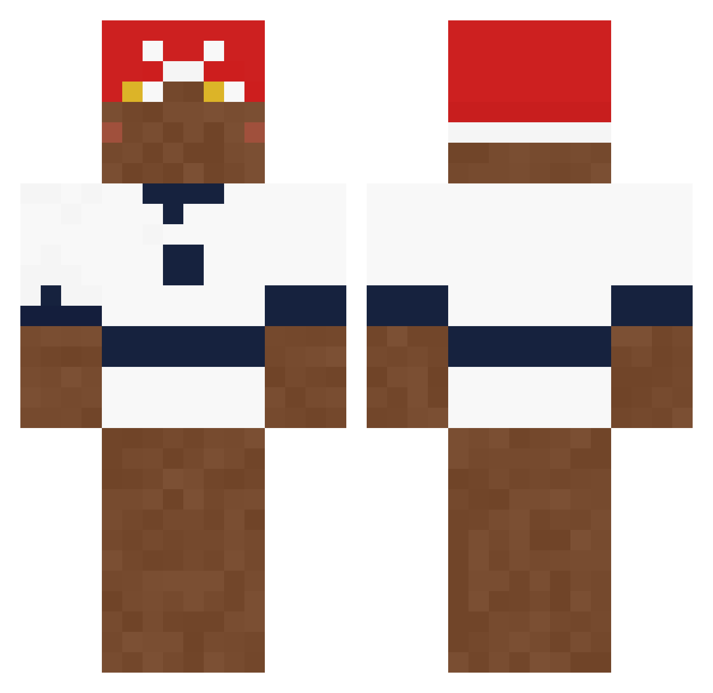 Sigmasteine Minecraft skin, front and back view