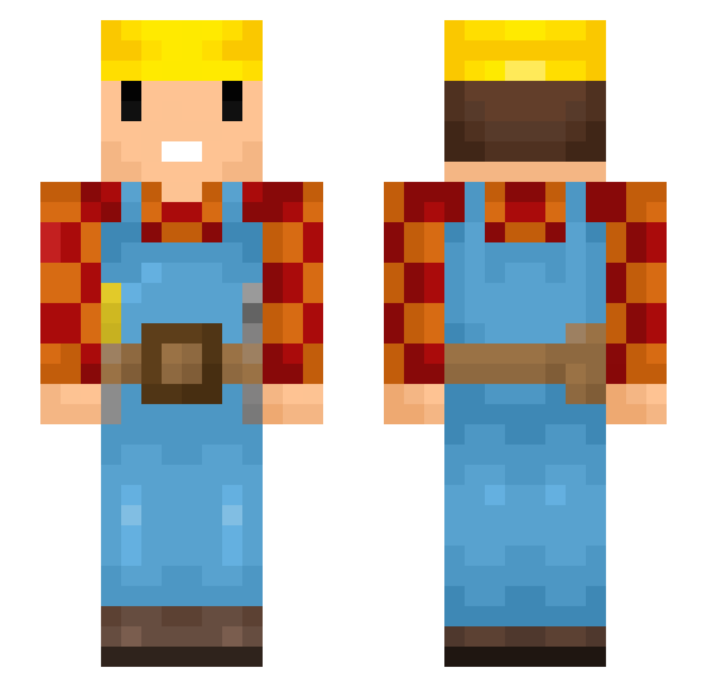 _Julik Minecraft skin, front and back view
