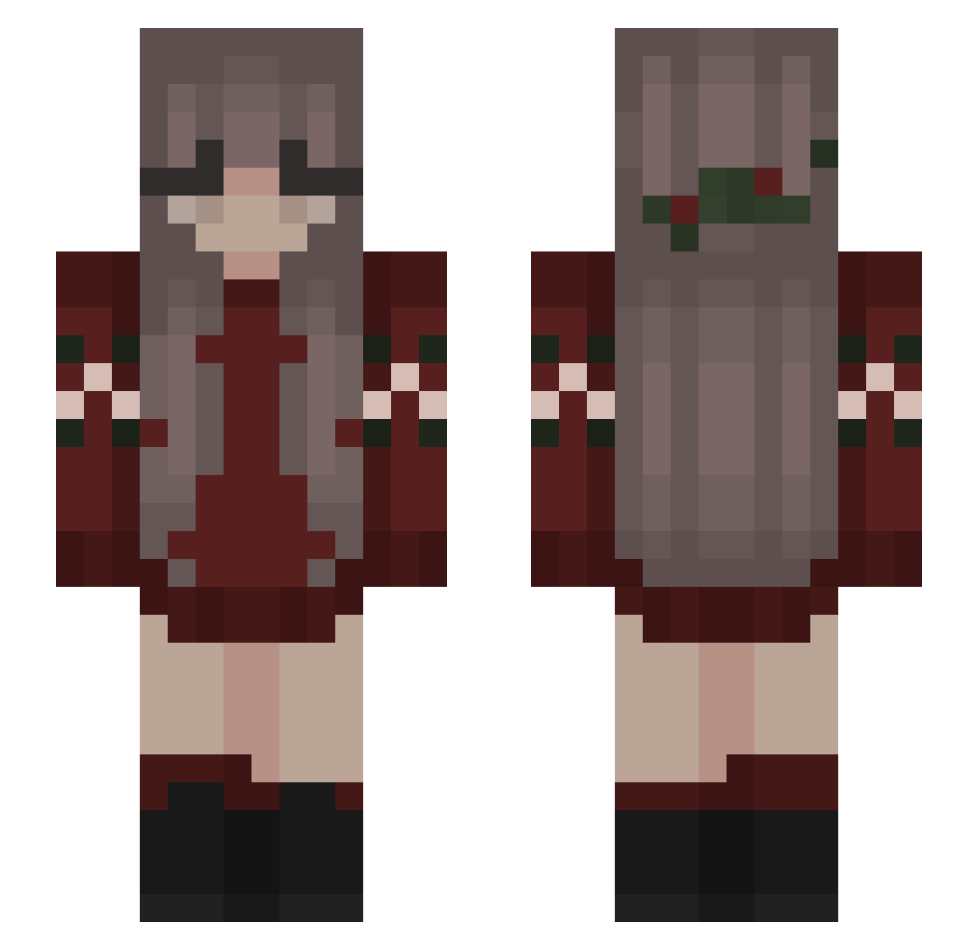 schnidde_uwu Minecraft skin, front and back view