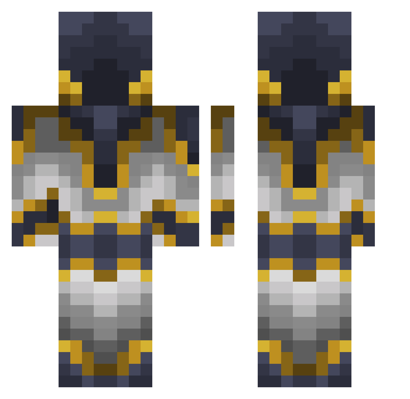 ISAACCH8 Minecraft skin, front and back view