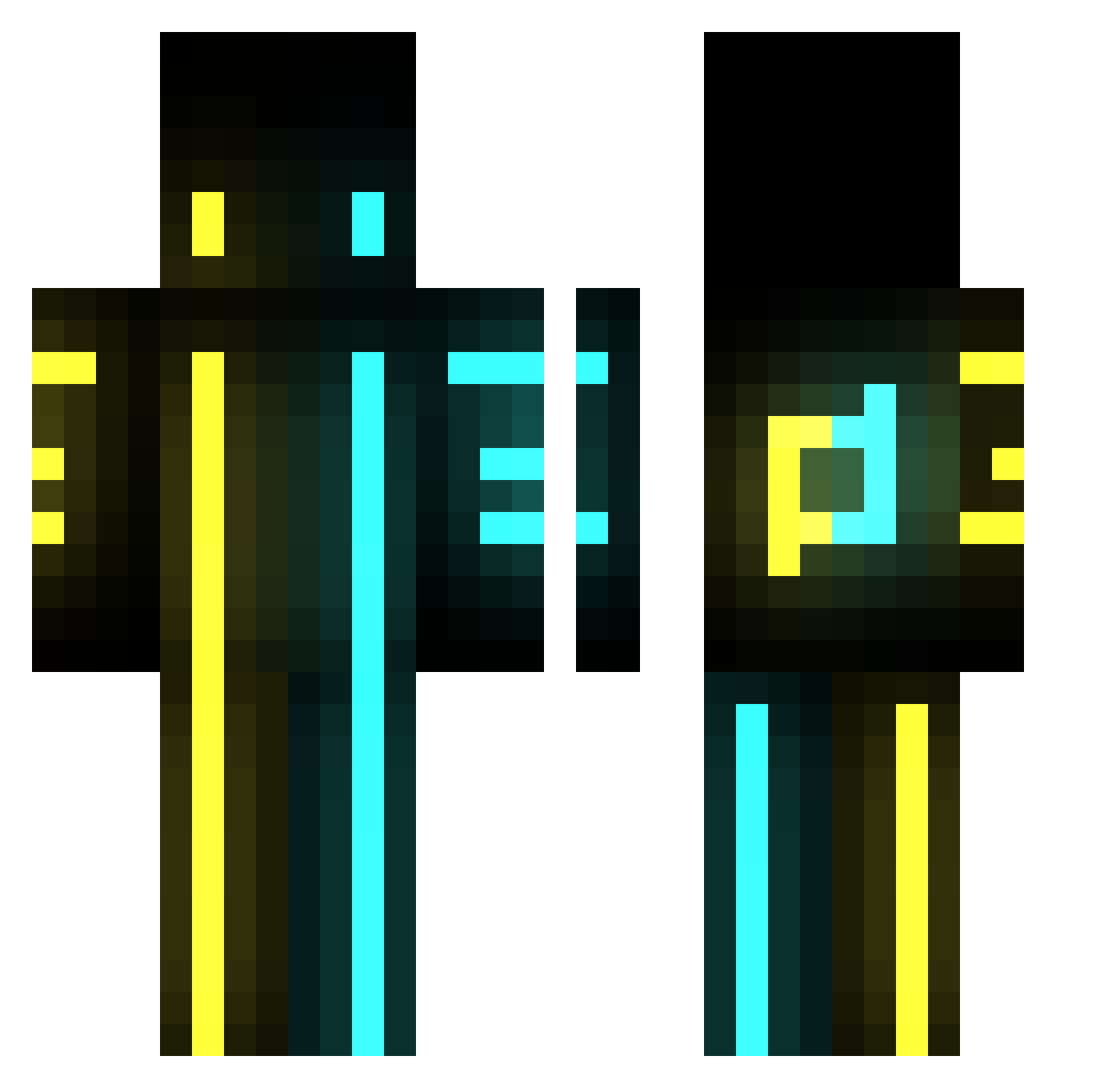 Wiktorius16 Minecraft skin, front and back view
