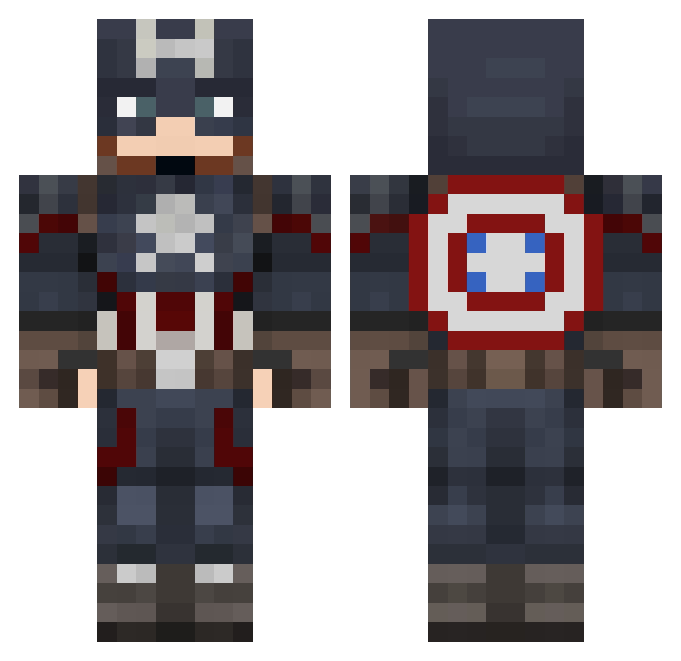 Bluesquirrel1 Minecraft skin, front and back view