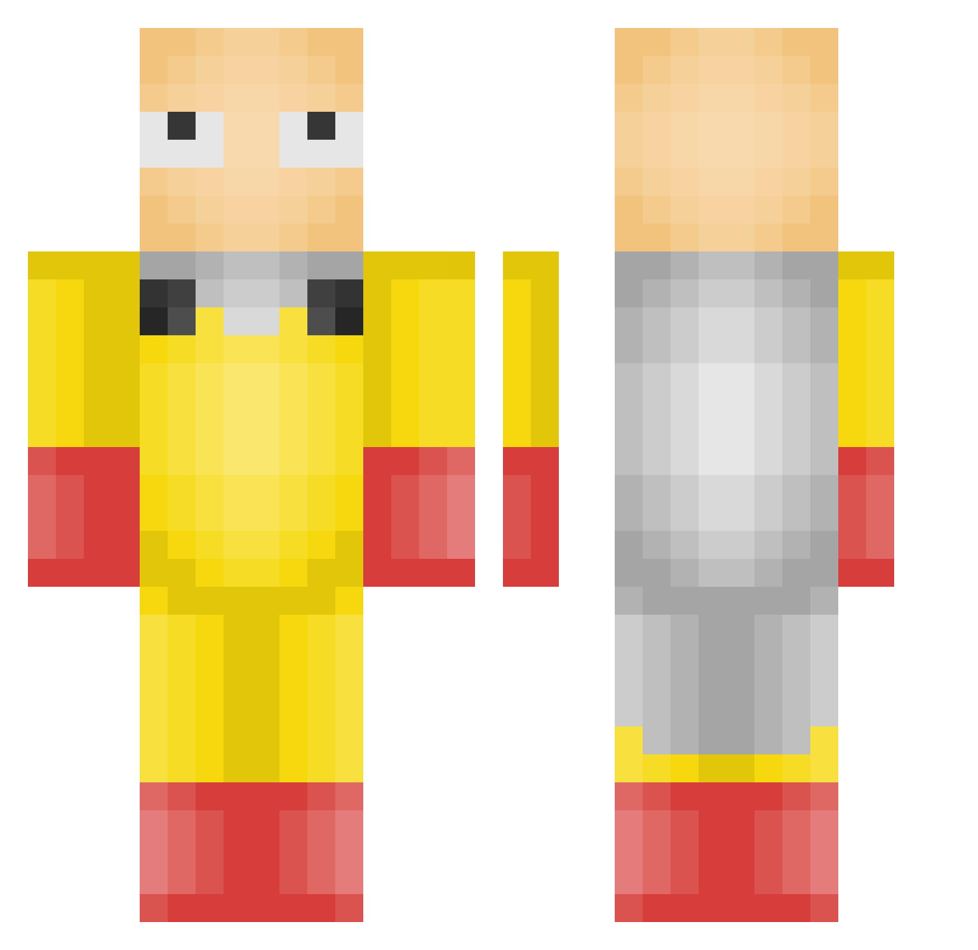 noefu Minecraft skin, front and back view