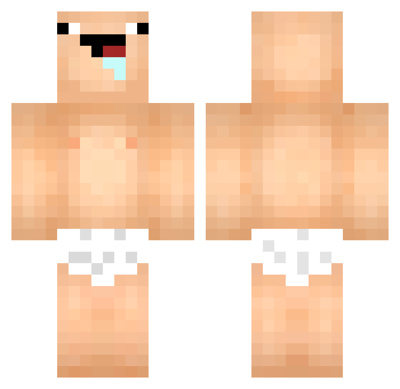 C2021A1 Minecraft skin, front and back view