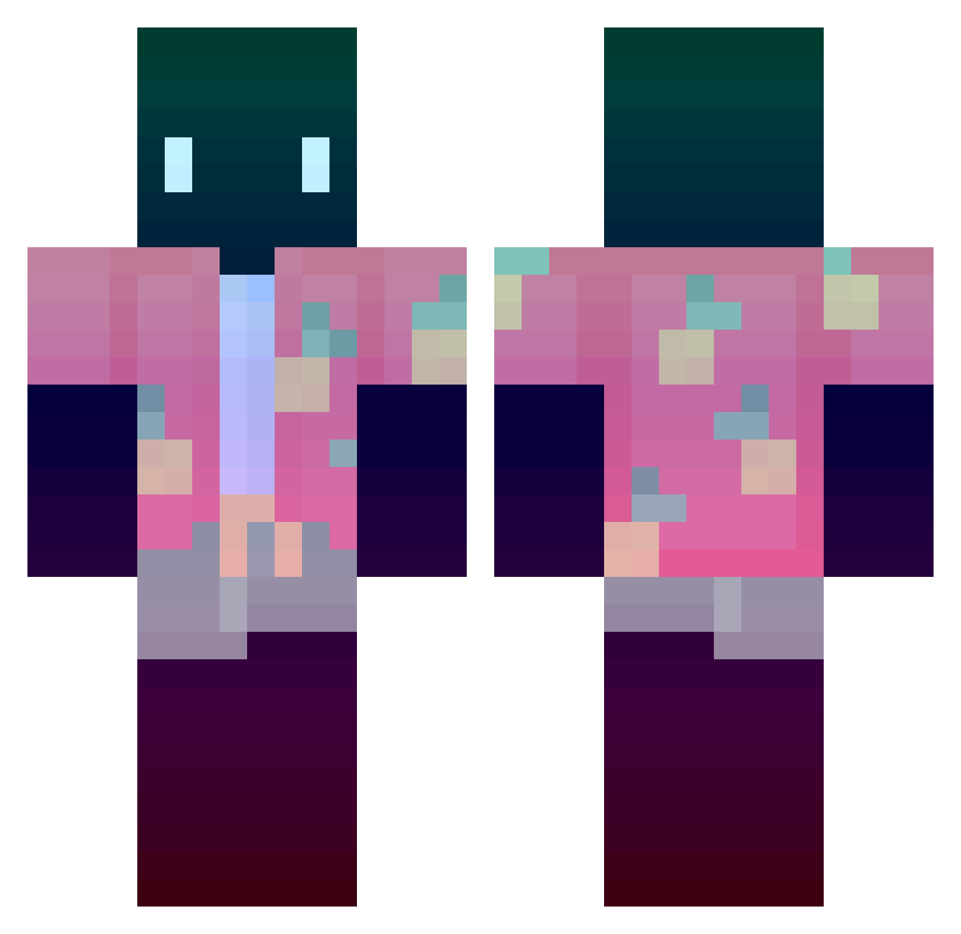 Alberto777__ Minecraft skin, front and back view
